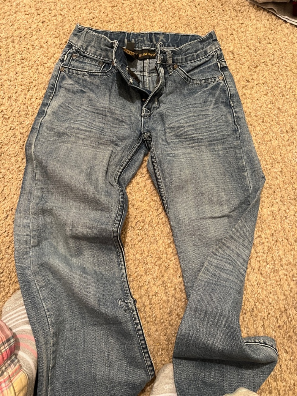 Helix Slim Fit boys size 10 Jeans - Light Blue Wash
